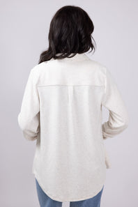 Thread & Supply Lewis Soft Luxe Button Up Shirt for Women in Oatmeal