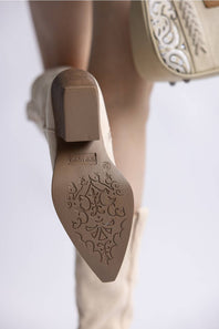 Top Moda Jubilee Suede Cowgirl Boots for Women in Beige