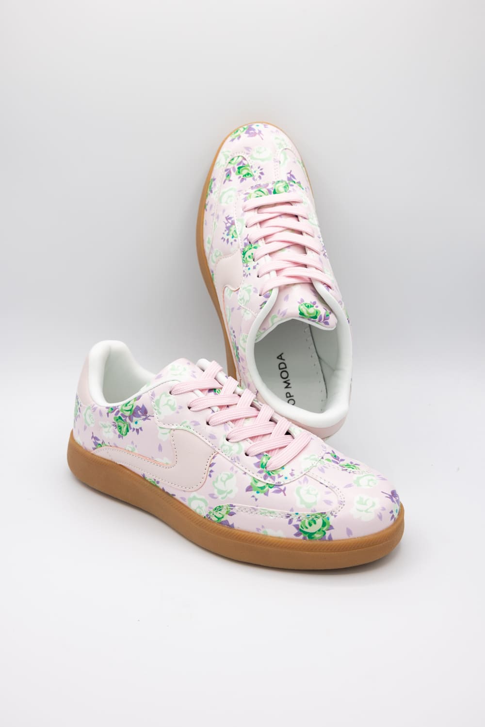 Top Moda Remus Floral Sneakers for Women in Pink