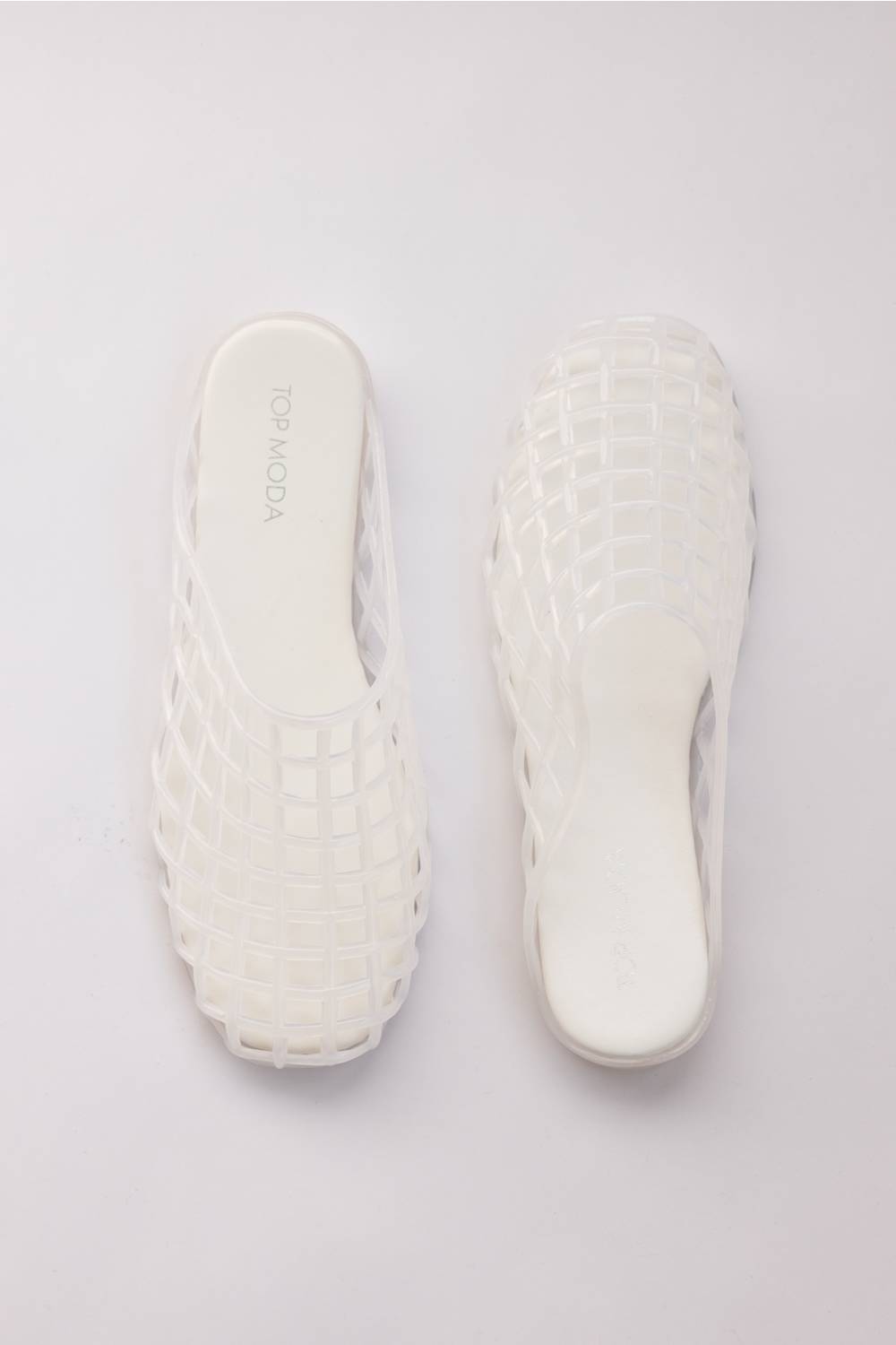 Top Moda Solar Jellie Slide Sandals for Women in White