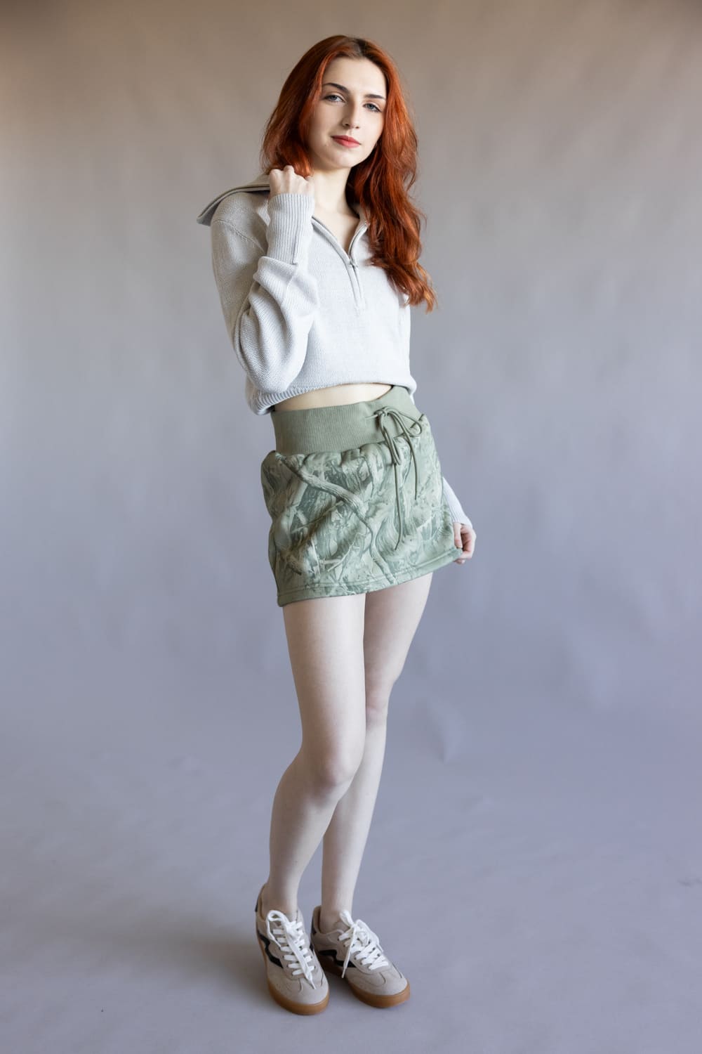 Tree Camo Mini Skort for Women in Sage Camo