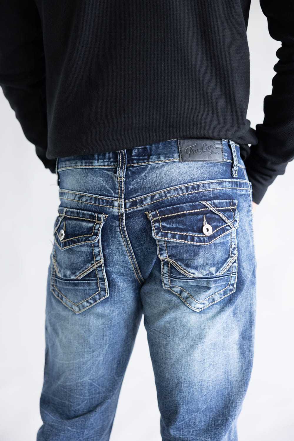 True Luck Afton Bootcut Stretch Jeans for Men