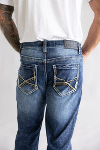 True Luck Bell Bootcut Stretch Jeans for Men