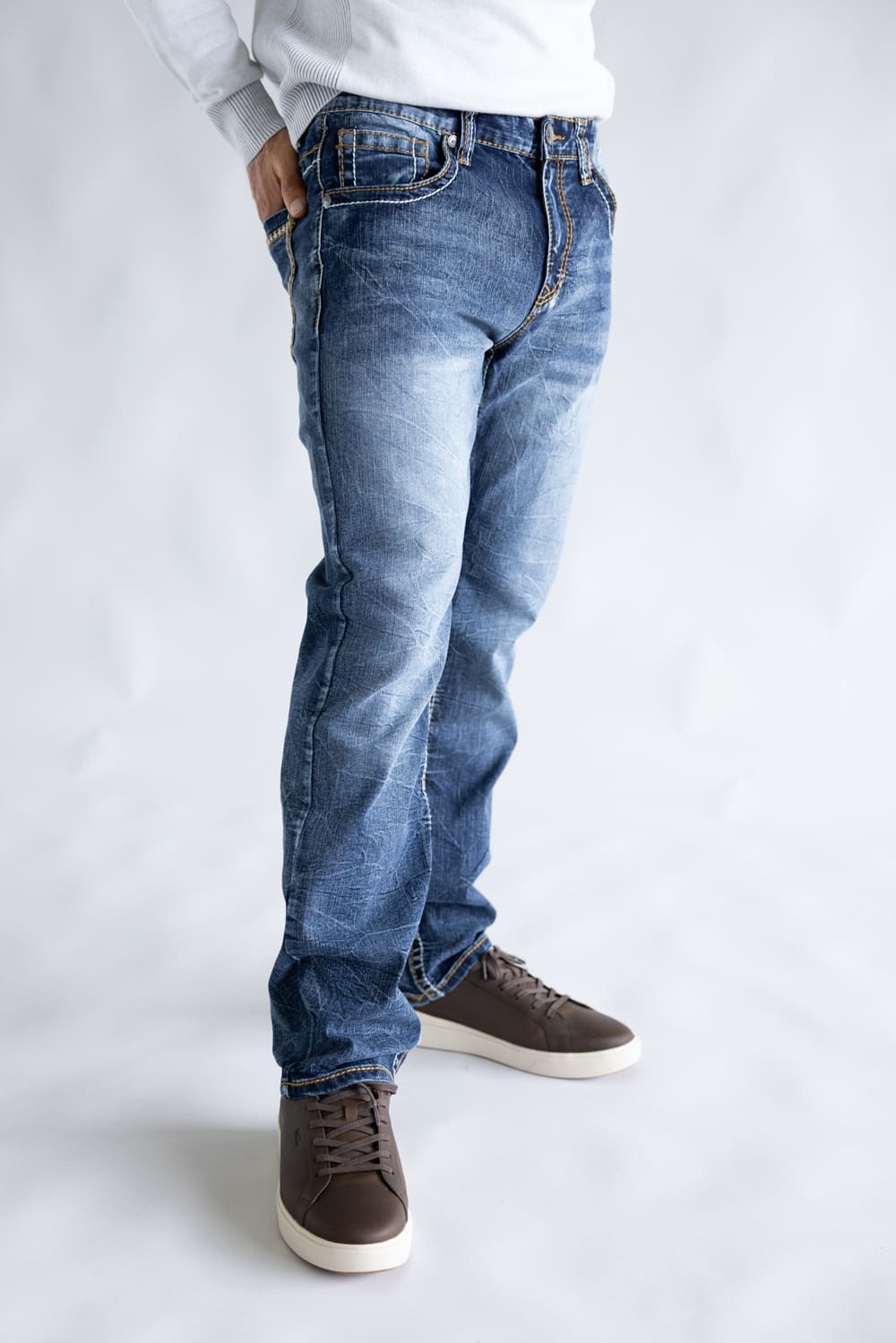 True Luck Dow Bootcut Stretch Jeans for Men