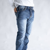 True Luck Dow Bootcut Stretch Jeans for Men