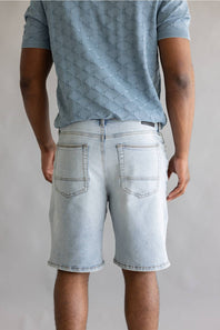 Truth + Triumph 10” Light Wash Denim Shorts for Men