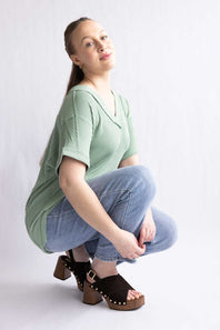 Urban Rib Top for Women in Sage