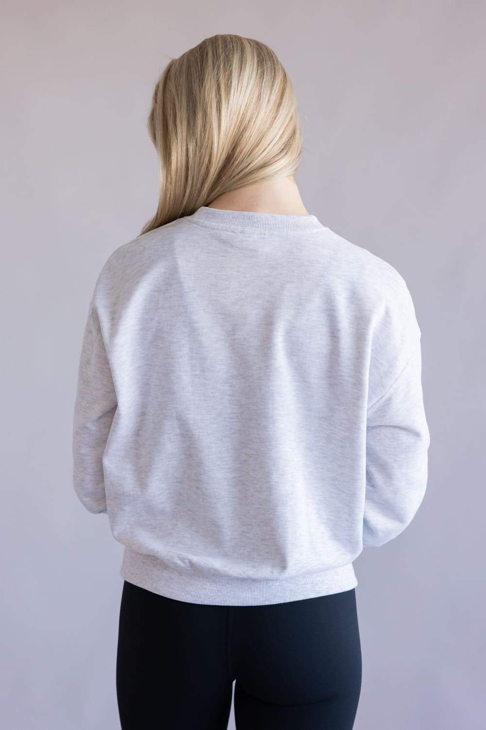 Embroidered USA 1776 Crewneck for Women in Grey | T1135-ICEGREY