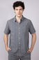 Union Valencia Seersucker Button Up Shirt for Men in Grey