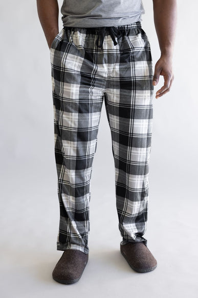 Weatherproof Silky Lounge Pants for Men in Black Plaid