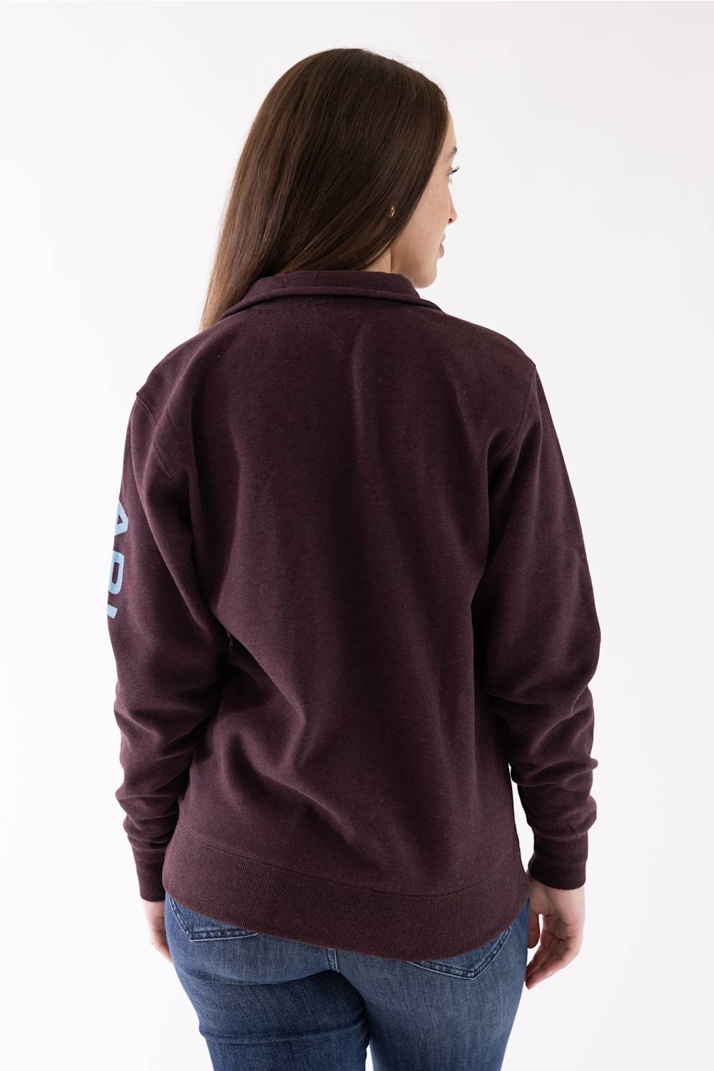 plum sweatshirt on women