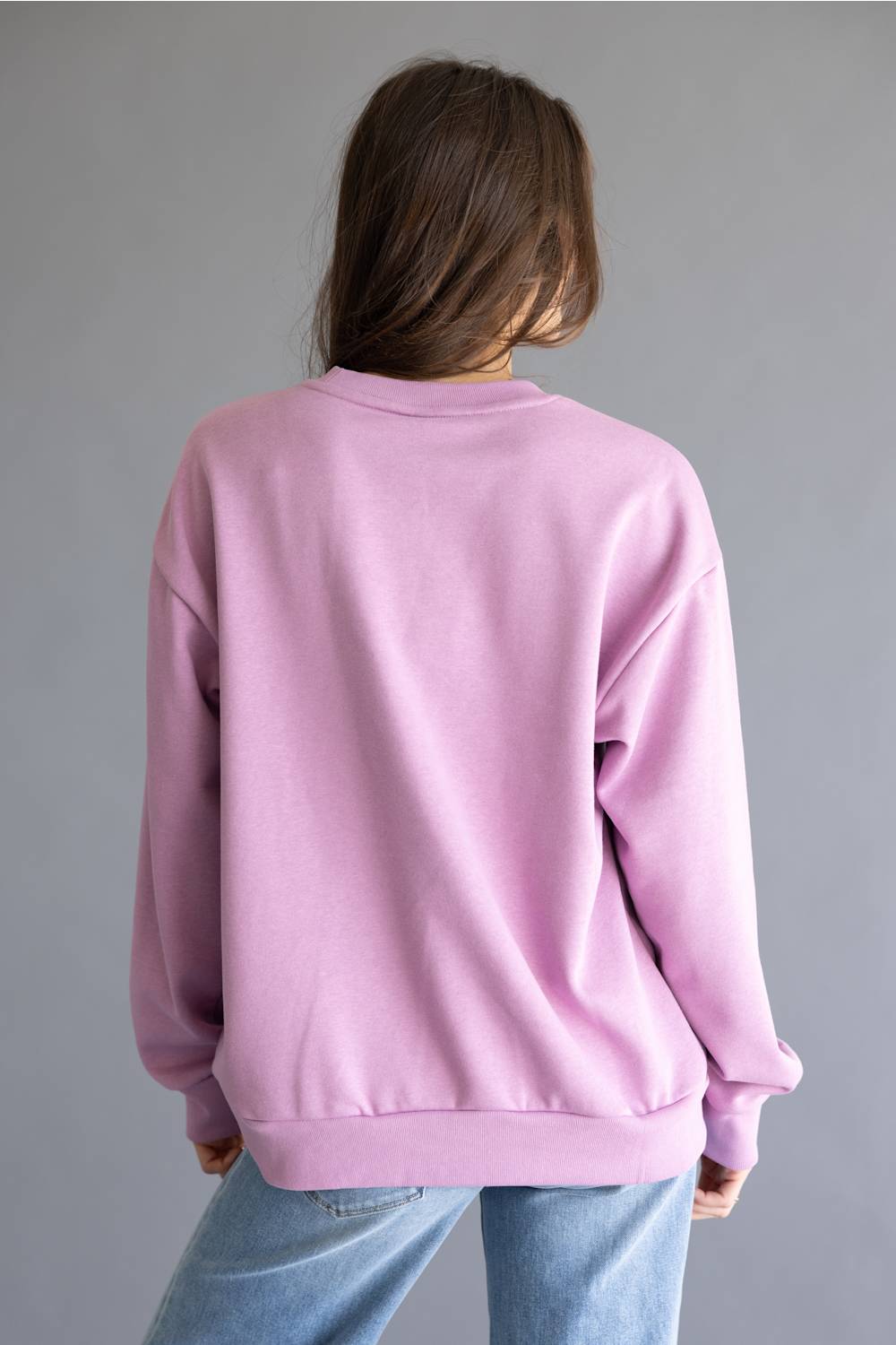 The North Face Oversized Simple Dome Fleece Sweatshirt for Women in Lavender | NF0A8FKT-G6E