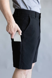 Weatherproof Vintage 9.5" Tech Utility Shorts for Men in Black