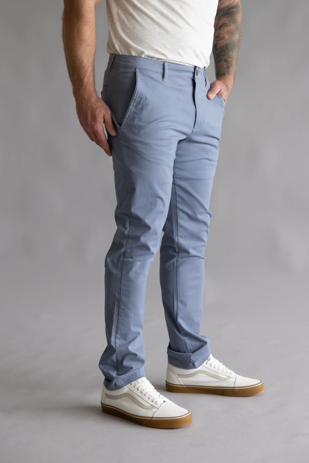 Weatherproof Vintage Leader Chino Pants for Men in River Blue