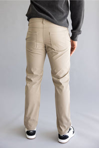 Weatherproof Vintage Tech Utility Pants for Men in Light Oak