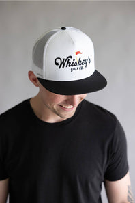 Whiskey Bent Golf Co Trucker Hat for Men in White