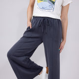 Wide Leg Lounge Pants for Women in Graphite
