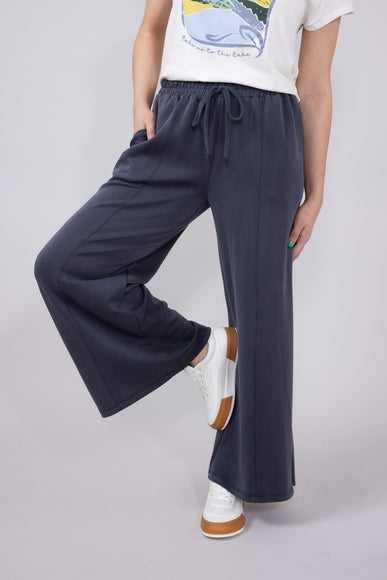 Wide Leg Lounge Pants for Women in Graphite