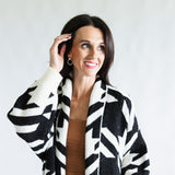 Zig Pattern Cardigan for Women in Black