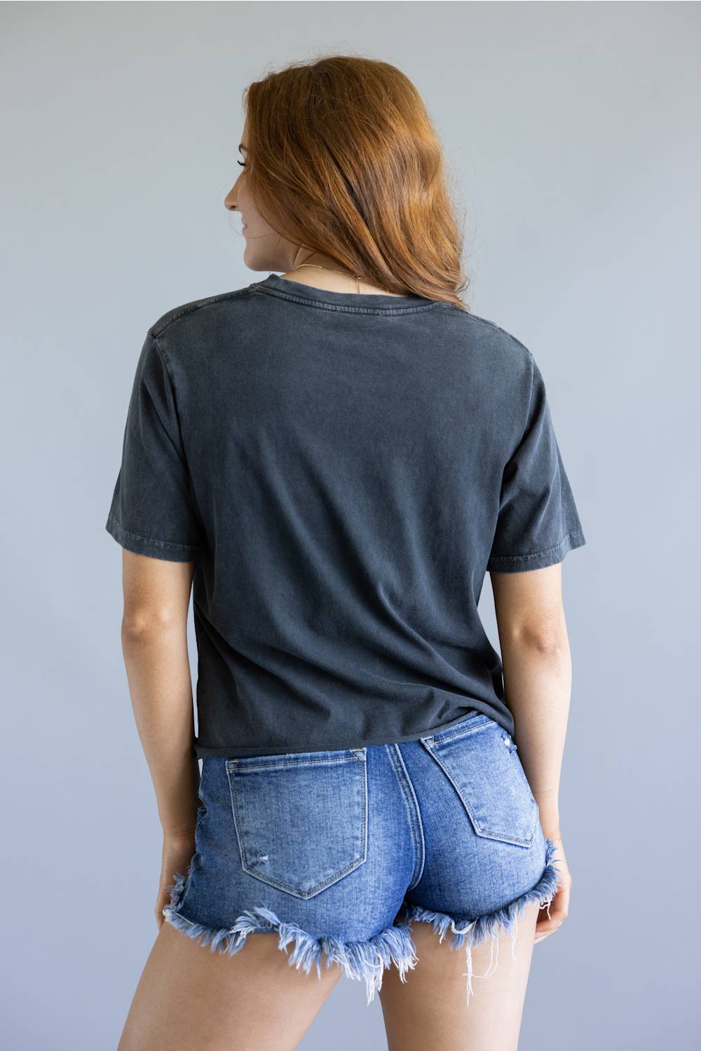Zutter Puff Print Cowgirls Crop Tee for Women in Black