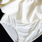 Scuba Knit Bubble Mini Skirt for Women in White