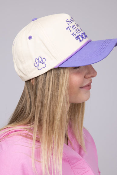 Simply Southern Womens Embroidered Dog Hat for Women in Cream | 0125-HAT-EMB-DOG