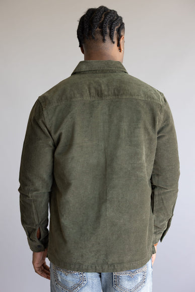 Union Corduroy Shacket for Men in Hunter Green