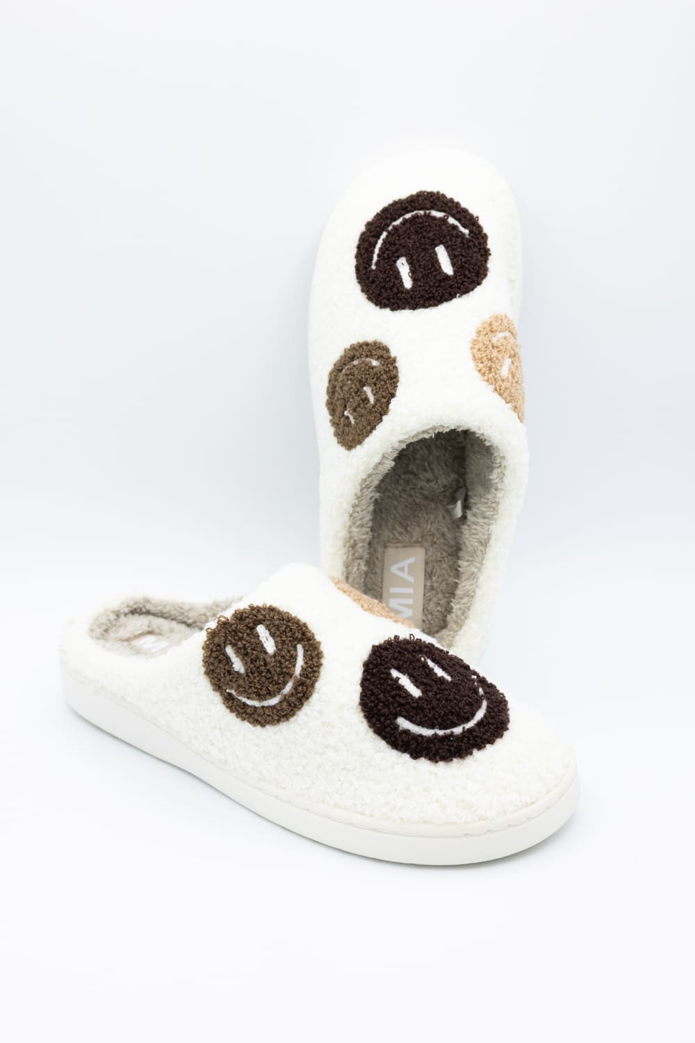 MIA Cozi Smiley Slippers for Women in Brown