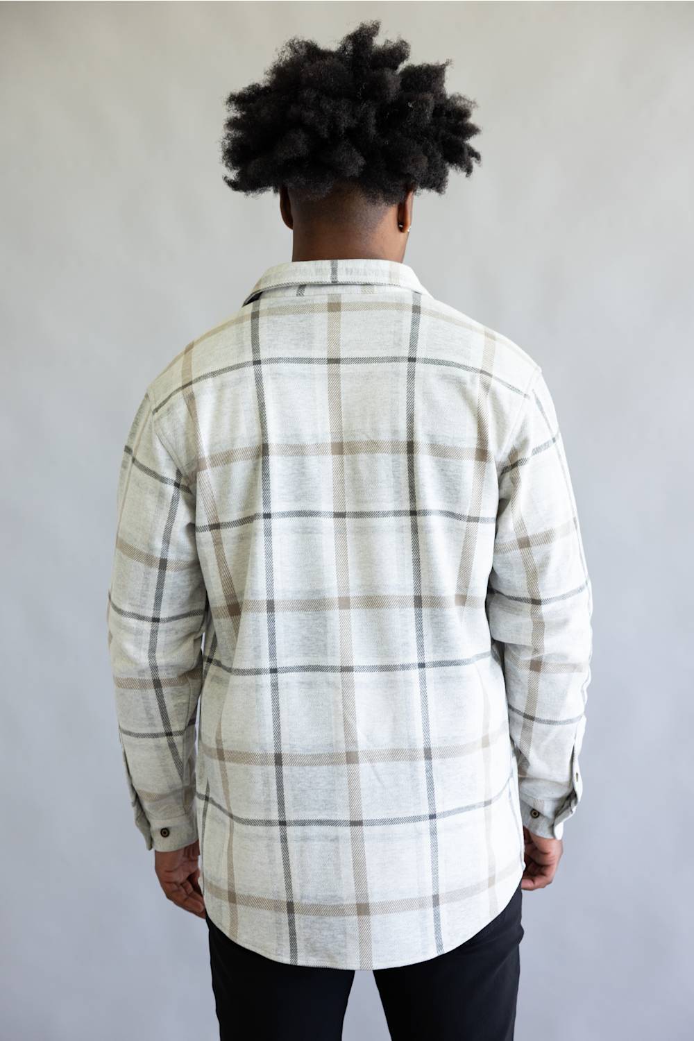 1897 Legends Stretch Flannel Shirt for Men in Silver Multi | 13000-SILMULTI