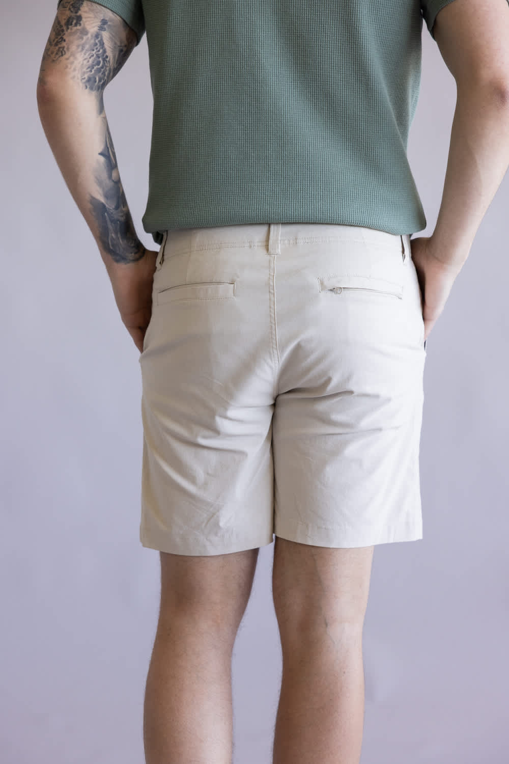 1897 Original Stretch Cotton Shorts for Men in Pelican