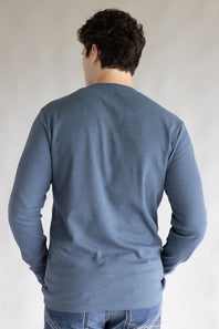 1897 Original Solid Crew Thermal Long Sleeve Shirt for Men in Navy