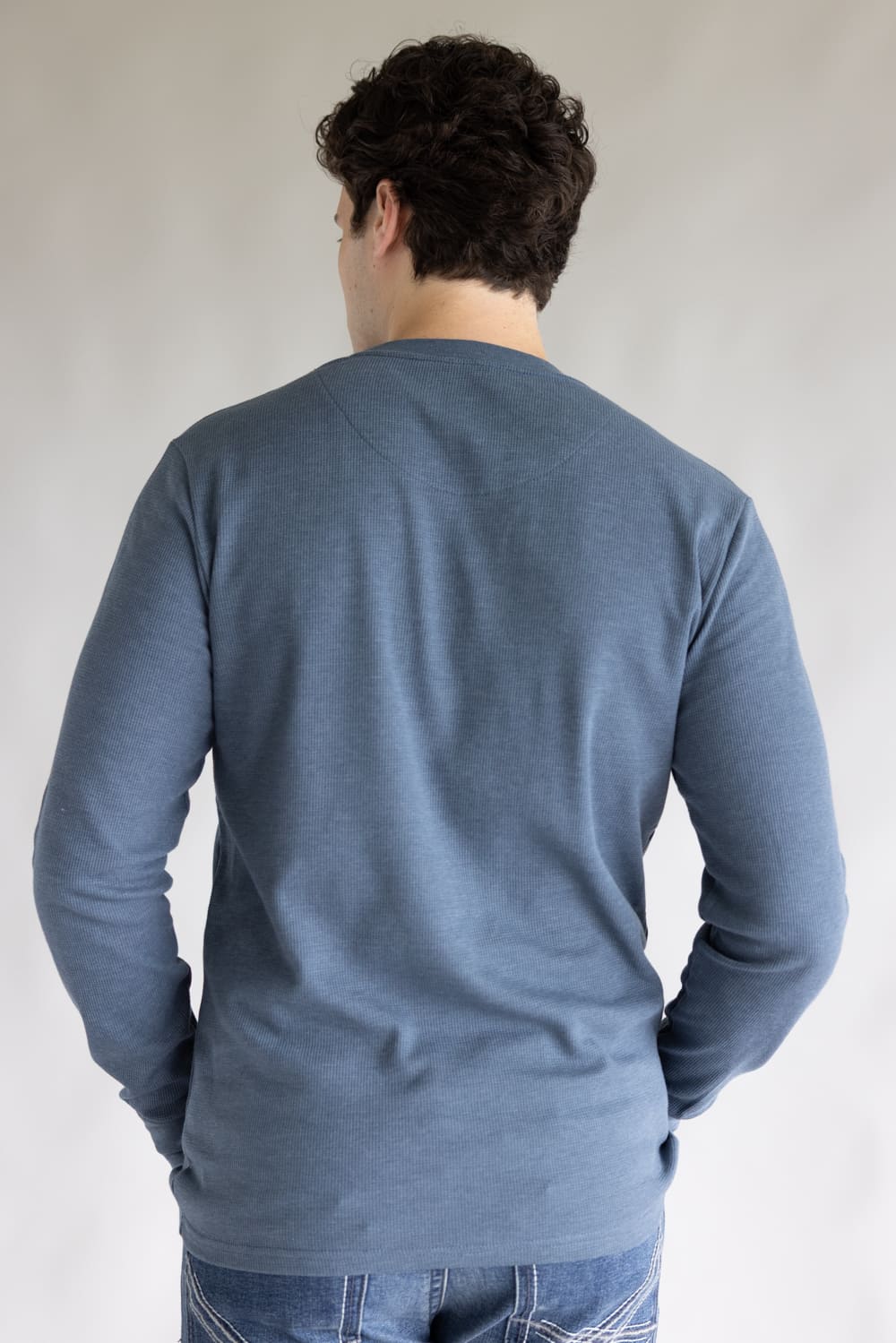 1897 Original Solid Crew Thermal Long Sleeve Shirt for Men in Navy
