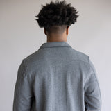1897 Original Solid Knit Shacket for Men in Charcoal