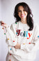 1897 Active Jolly Color Patch Fleece Sweatshirt for Women in Beige
