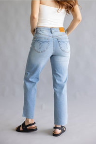 Judy Blue Mid Rise Bandana Straight Jeans for Women