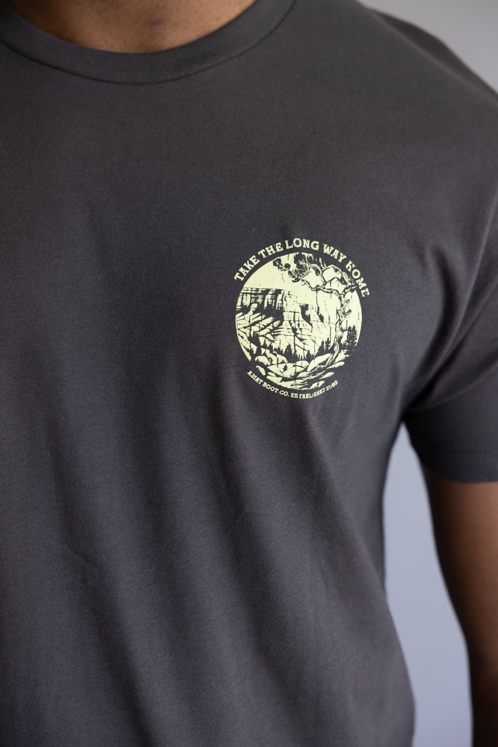 Ariat Take The Long Way Home T-Shirt for Men in Vintage Black