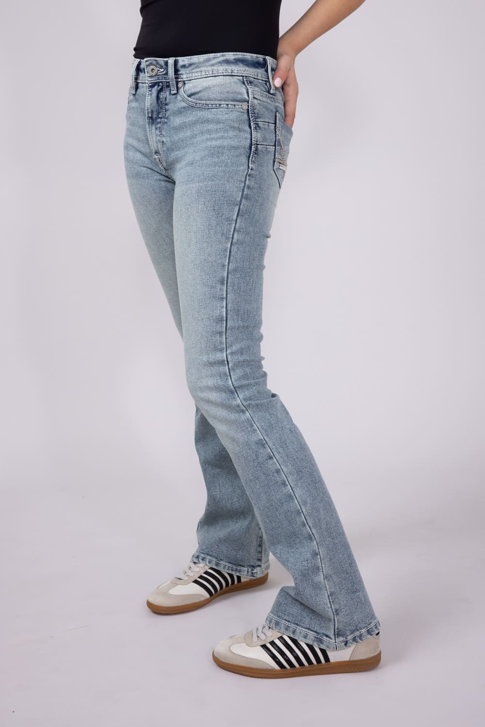 Axel Jeans Girls 7-16 Jolene Slim Bootcut Flare Jeans