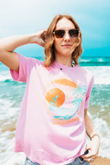 売れ筋商品|||ビラボン Tシャツ レディース トップス VIBES AROUND - Print T-shirt - pink 楽天市場】ビラボン tシャツ（カラーピンク）（レディース