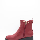 Berness Kira Booties for Women in Burgandy Red