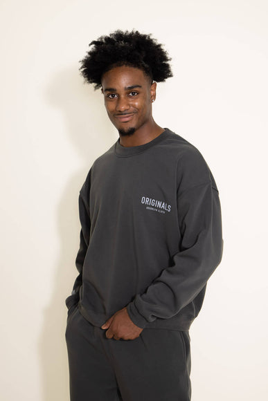 Brooklyn Cloth Originals Fleece Sweatshirt for Men in Dusty Black