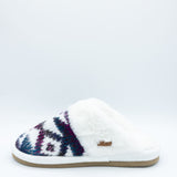 C.C. Ombre Aztec Knitted Slippers for Women in Purple Mix