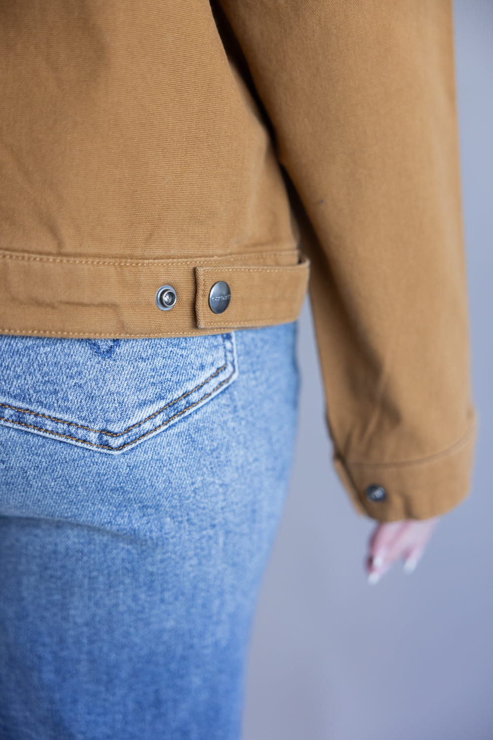 Carhartt Rugged Flex Canvas Detroit Jacket for Women in Carhartt Brown 