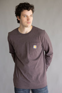 Carhartt Heavyweight Pocket C Graphic T-Shirt for Men in Dark Sepia