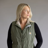 Carhartt Rain Defender Lightweight Insulated Vest for Women in Green 