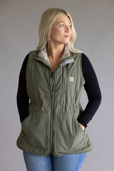 Carhartt Rain Defender Lightweight Insulated Vest for Women in Green 