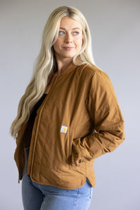 Carhartt Rain Defender Lightweight Insulated Jacket for Women in Carhartt Brown