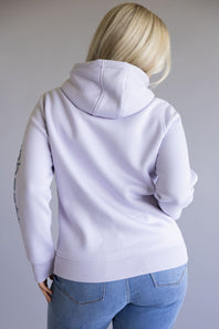 Carhartt Logo Sleeve Midweight Hoodie for Women in Mica Purple