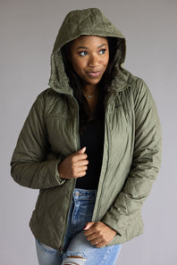 Columbia Copper Crest II Hooded Jacket for Women in Green