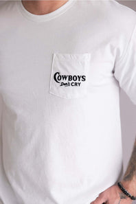  Sendero Provisions Co. Cowboys Don’t Cry T-Shirt for Men in Vintage White