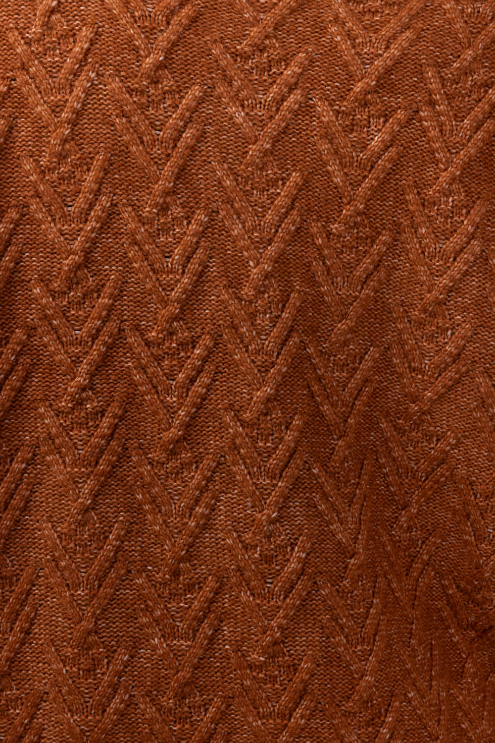 Cable Knit Button Front Cardigan for Women in Cinnamon Stick